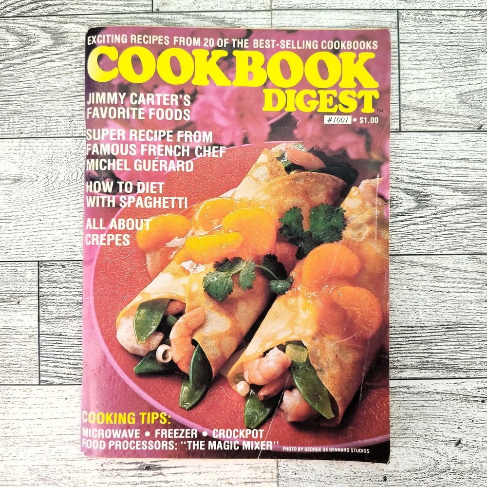 1977 Cookbook Digest‎ Magazine Booklet President Jimmy Carter Recipes Ephemera